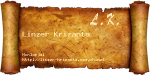 Linzer Krizanta névjegykártya